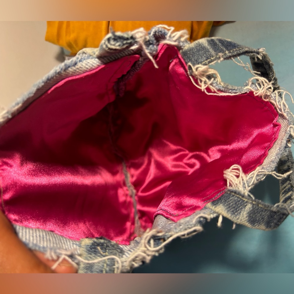 Handmade denim mini purse - Picture 4 of 4